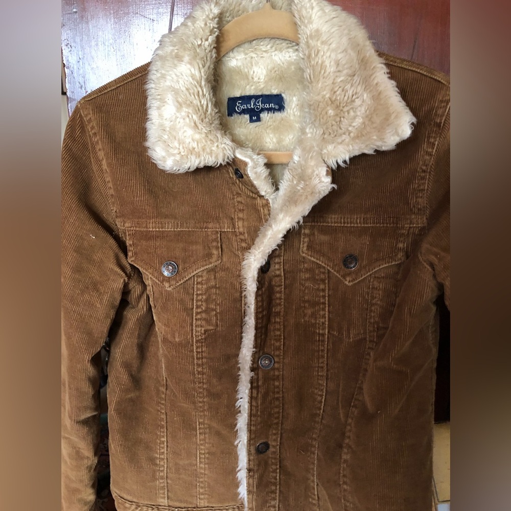 Earl Jean y2k Brown Corduroy Jacket with sherpa Lining from Barney’s NY Co-op. - Picture 4 of 5
